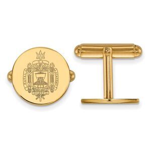 14k Gold Plated Silver U.S. Naval Academy Crest Cuff Links